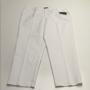Eloquii Classic White Straight Leg Trousers